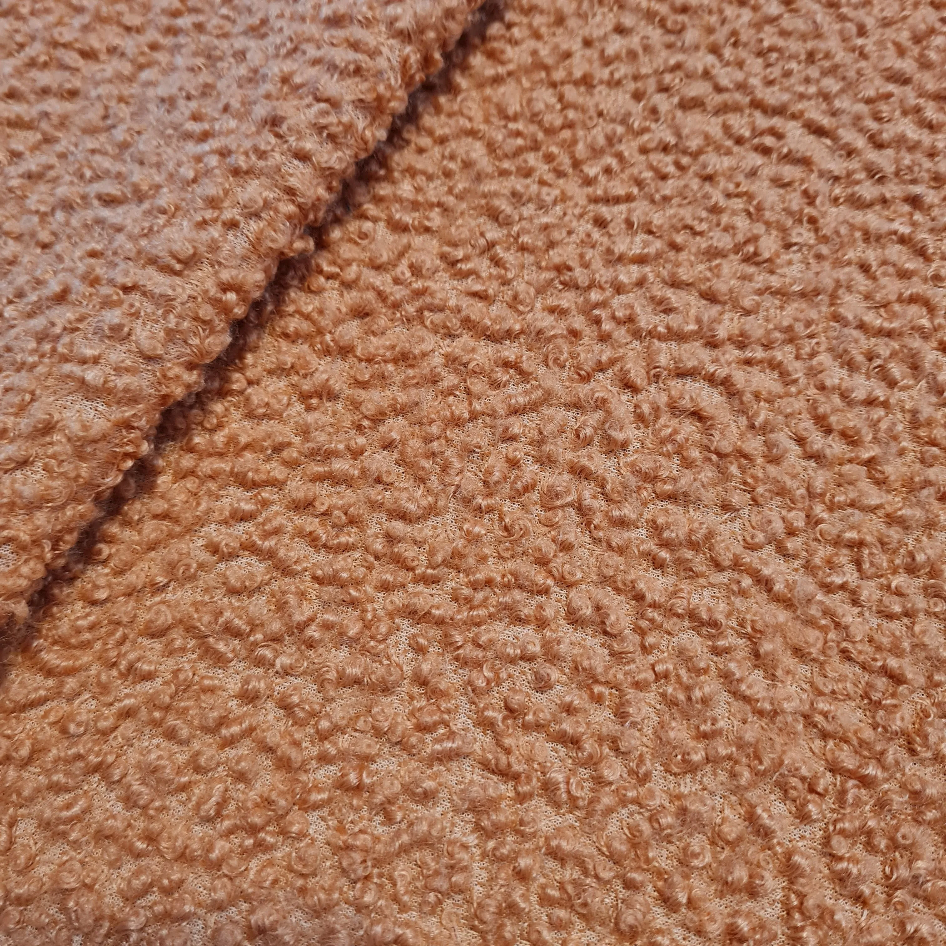 Orange Solid Boucle Fabric 17898