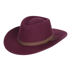 Perth Crushable Felt Hat - Merlot by Hoggs of Fife