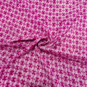 Pink Geometerical Print Rayon Fabric