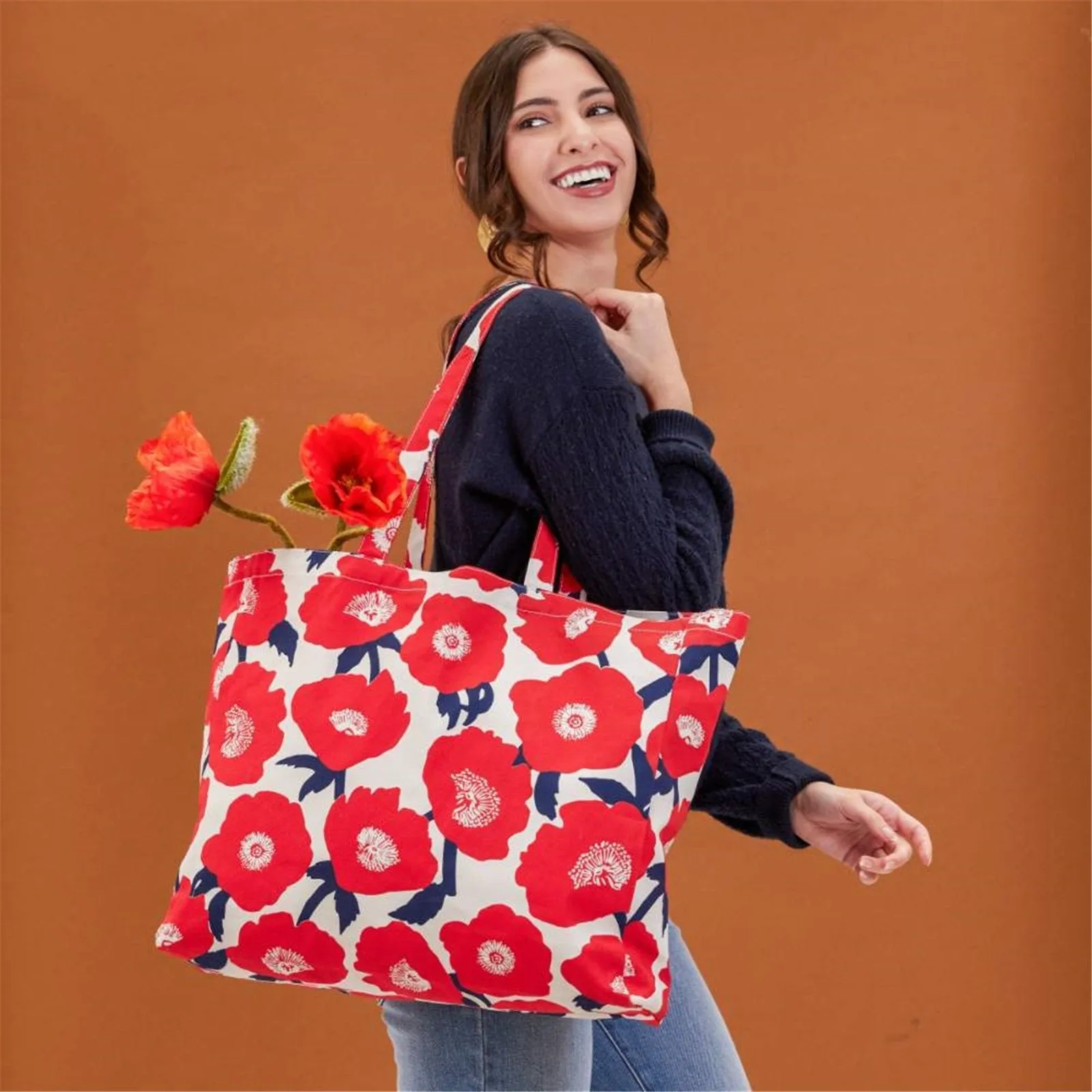 Poppies Little Shopper Tote Bag