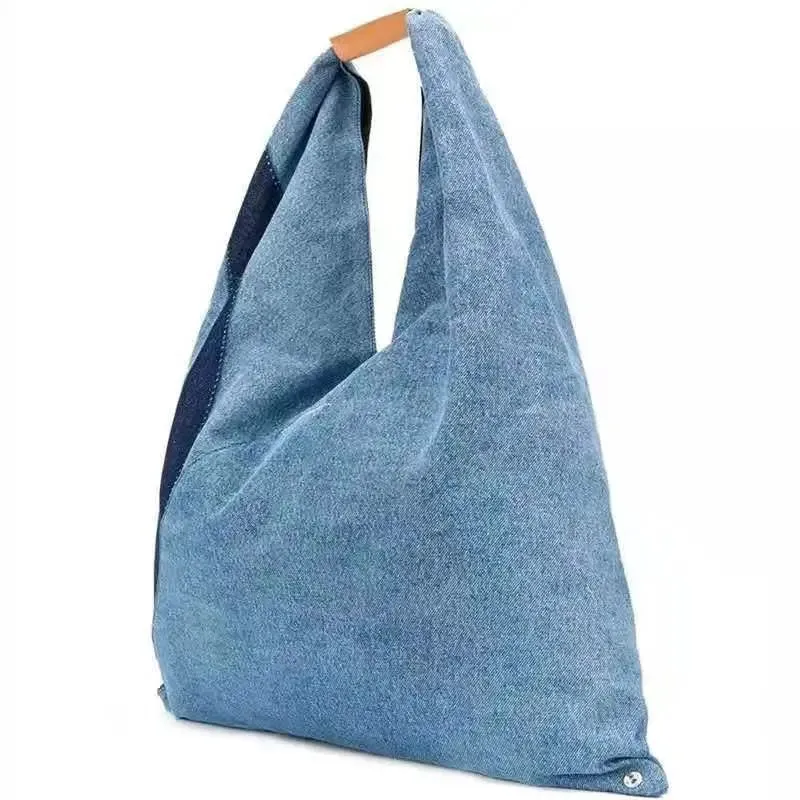 Pre Order: Spacious Numeral Denim Tote Bag