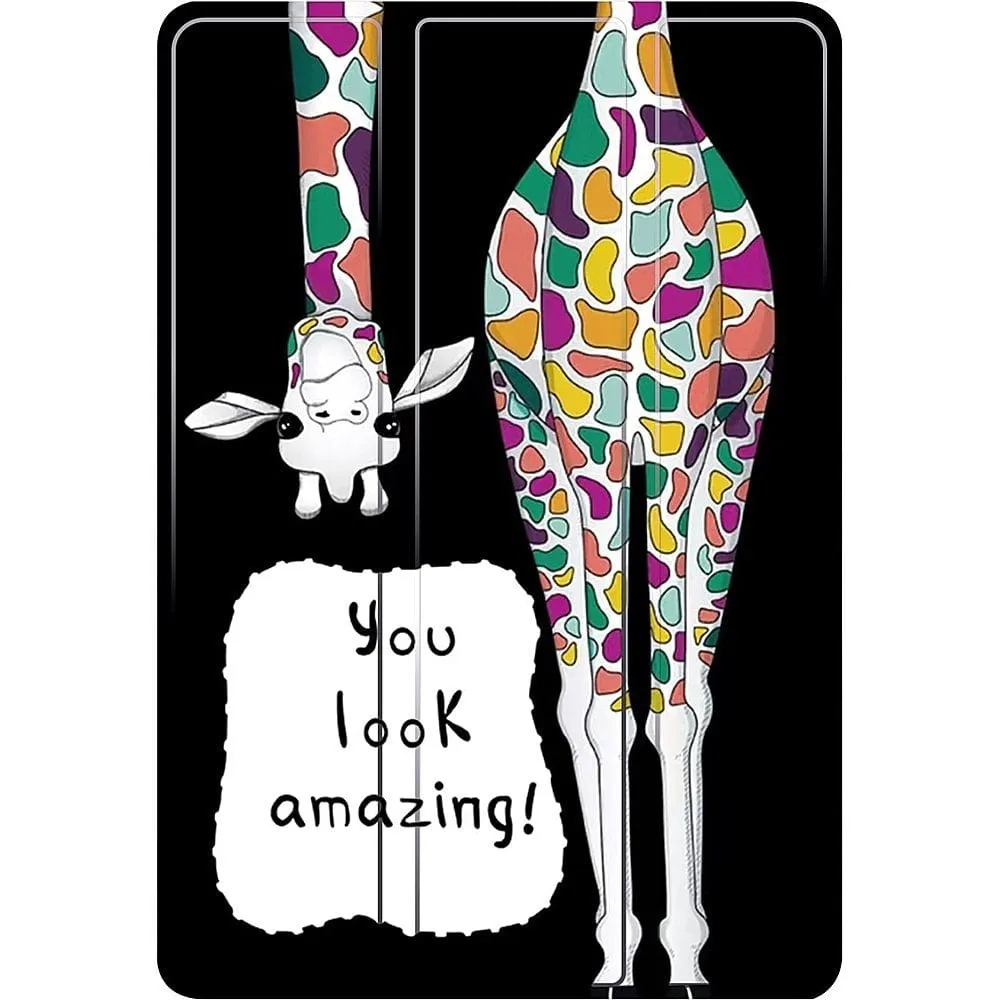 "You Look Amazing" Giraffe Themed Tri-Fold Folio Case - Amazon Fire HD 10 = TB00368