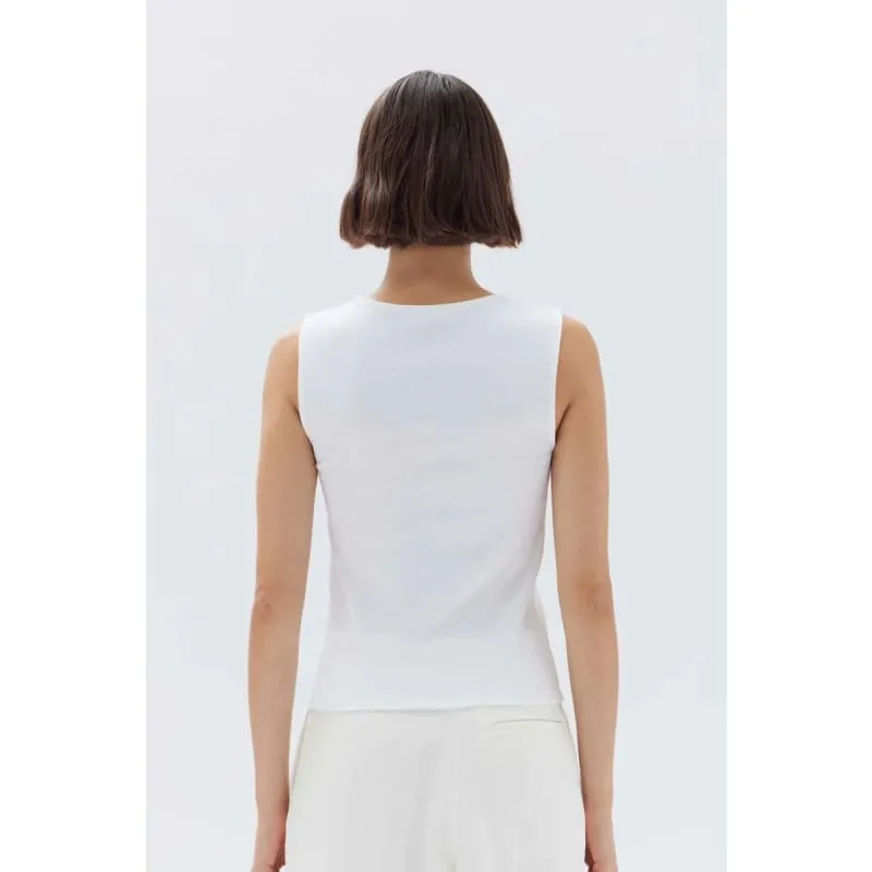 Rita Scoop Tank | White