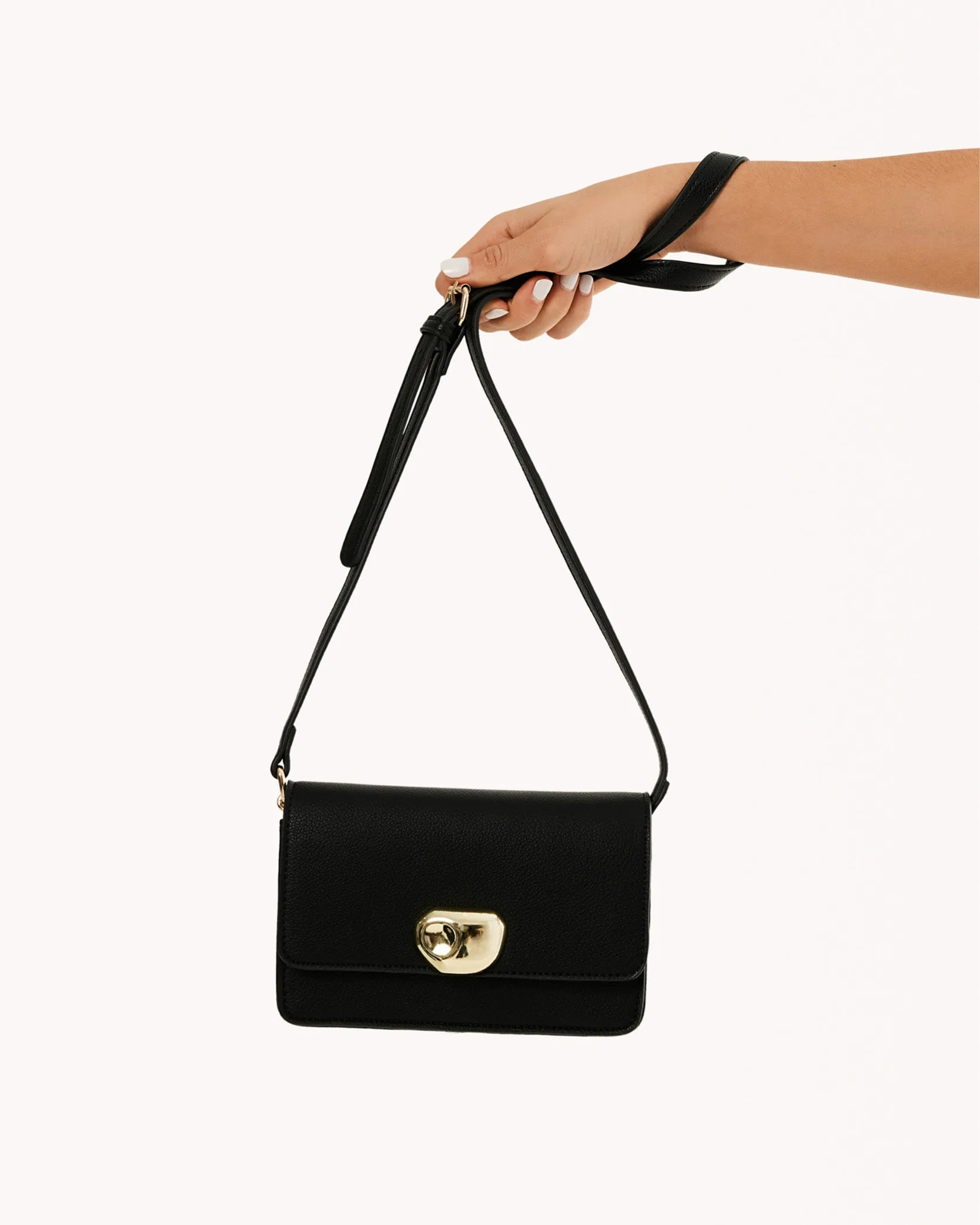 SANDRA CROSS BODY BAG - BLACK