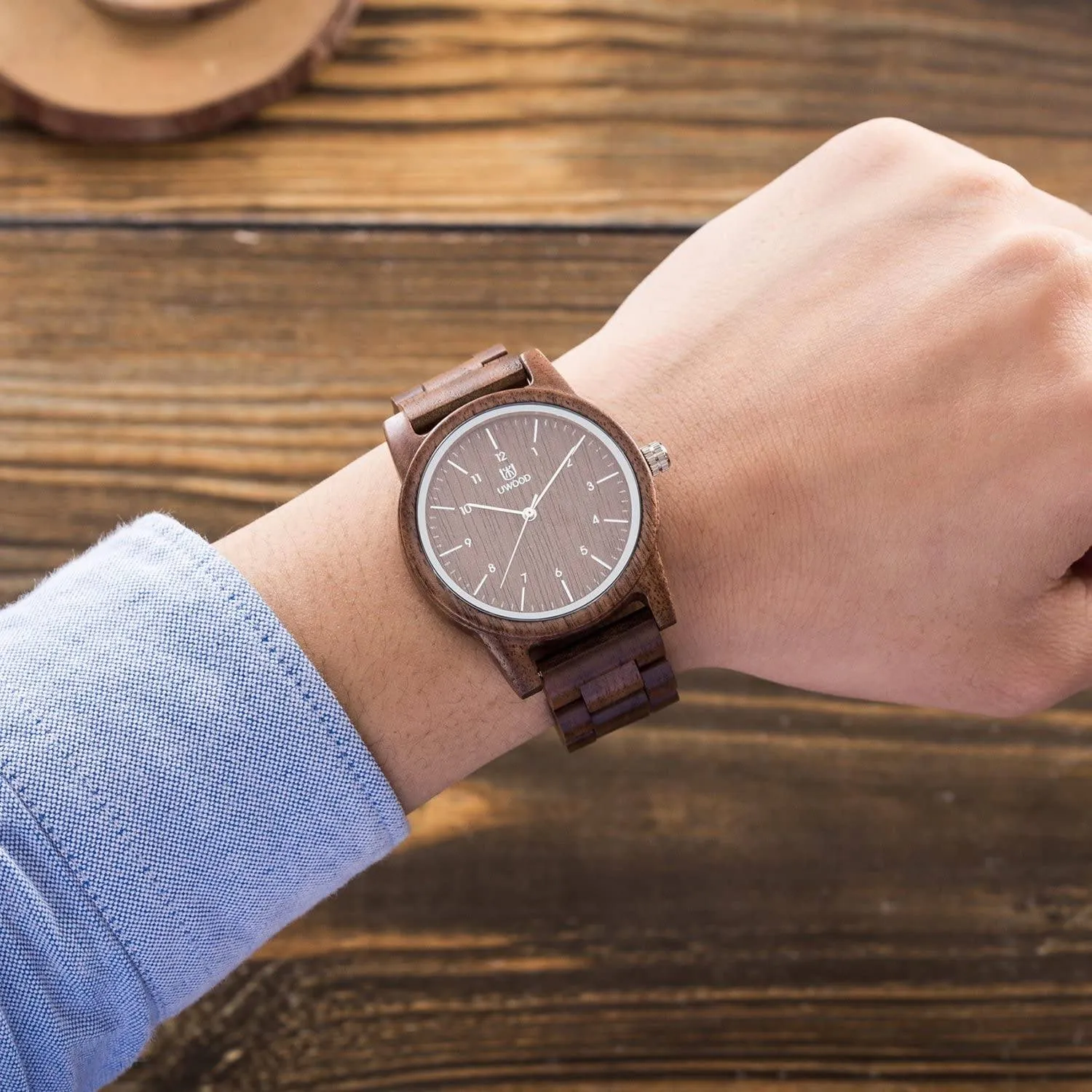 UWOODPro™ Men's Handmade Wood Watch - Minimalist Analog Wooden Watch