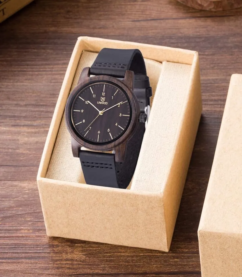 UWOODPro™ Men's Handmade Wood Watch - Minimalist Analog Wooden Watch