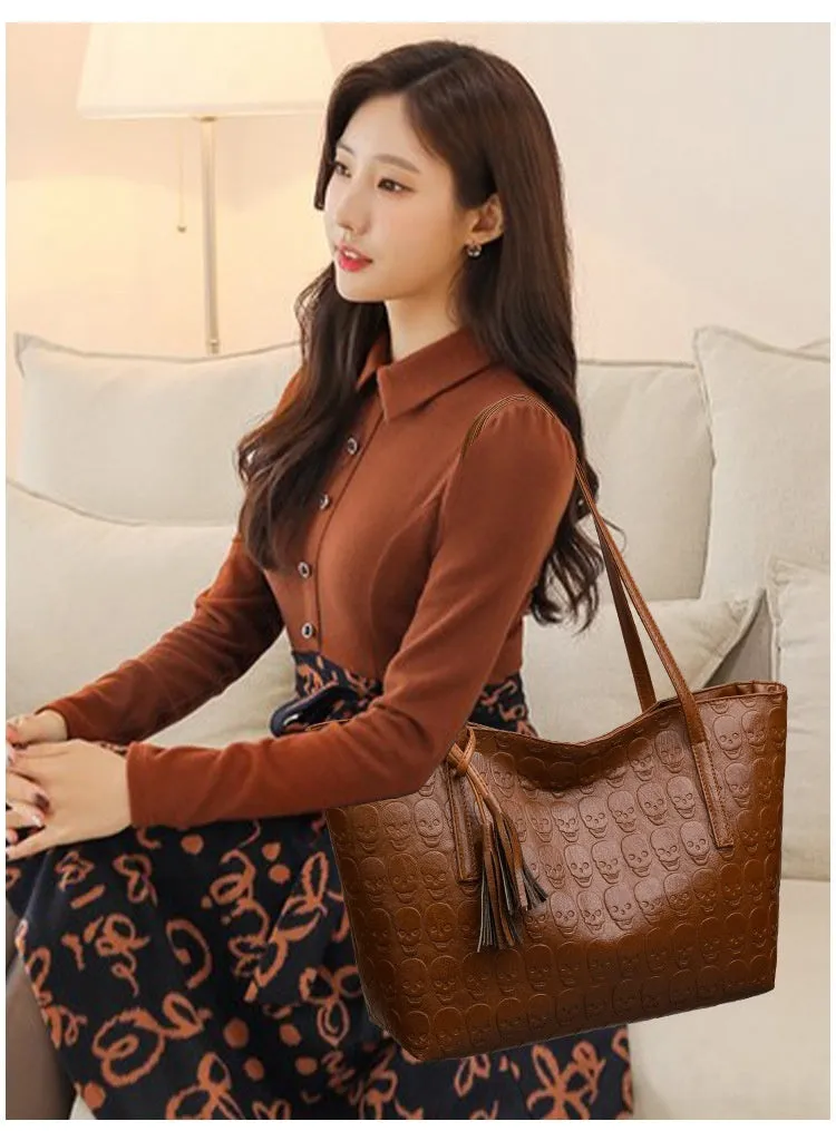 Versatile Crossbody Solid Color Tote Women's Bag