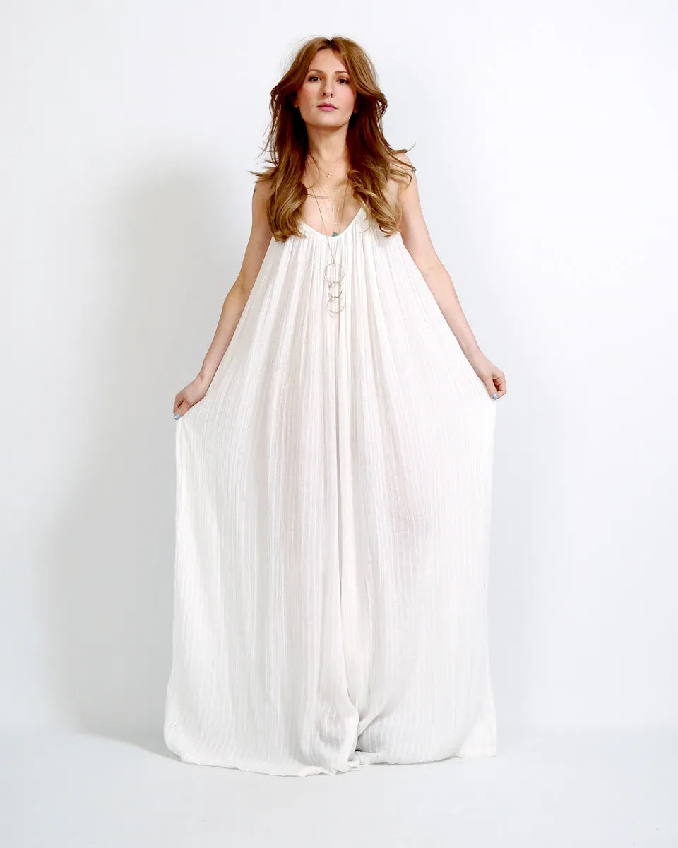 White Gauze Palazzo Jumpsuit