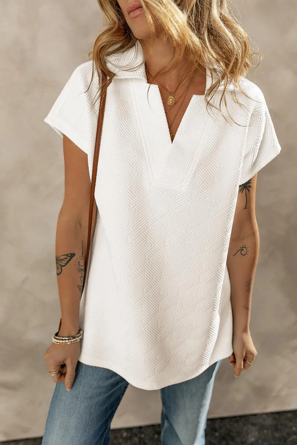 Womens T Shirts V Neck Ruffle Short Sleeve Summer Tunic Tops Casual Blouses