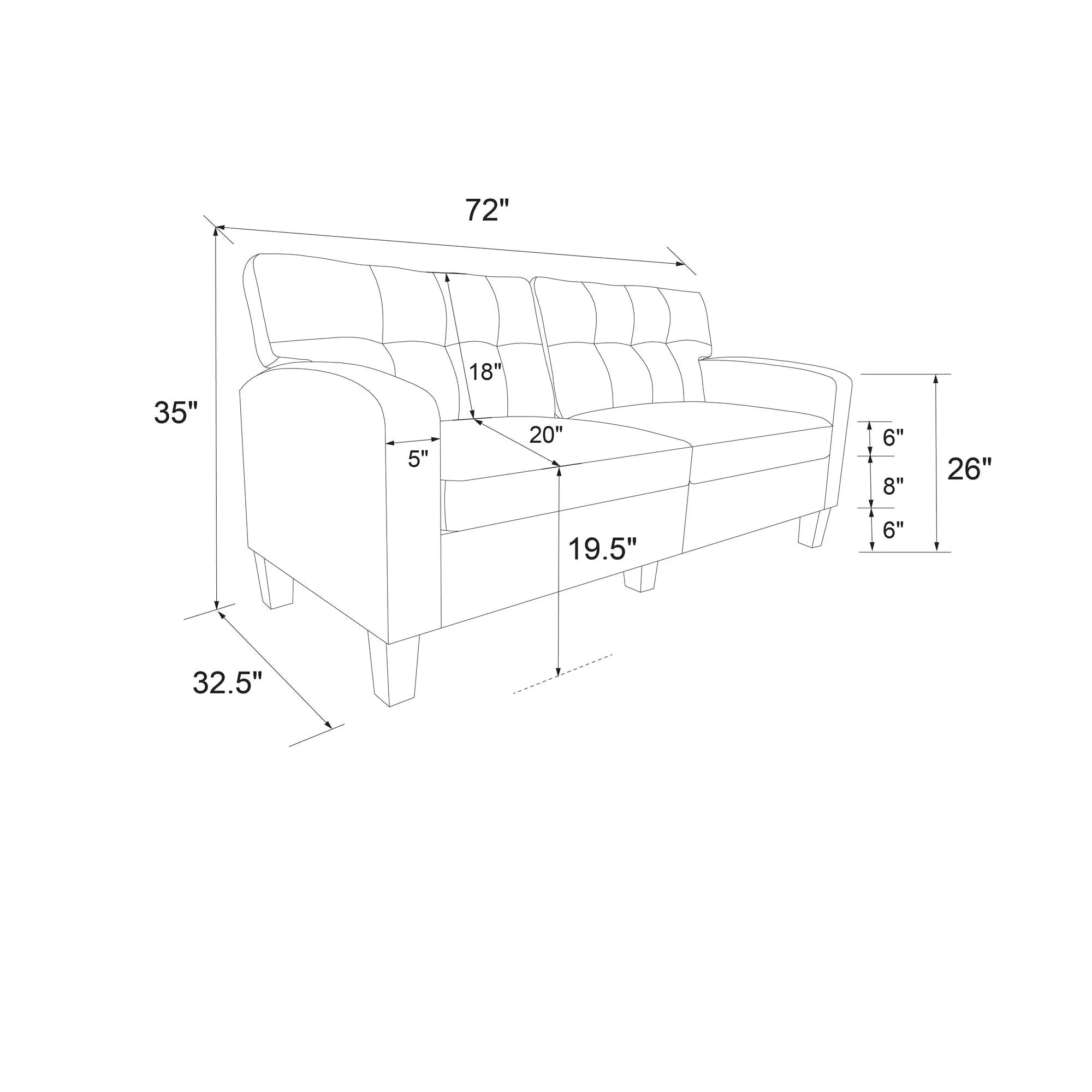 Zakari Modern Sofa